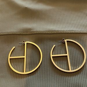 Madewell Geometry Hoop Earrings in Vintage Gold